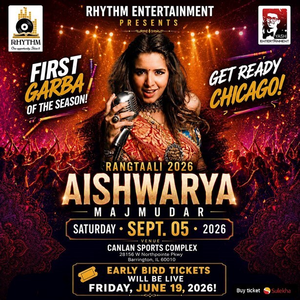 RANGTAALI 2026 WITH AISHWARYA MAJMUDAR IN Chicago