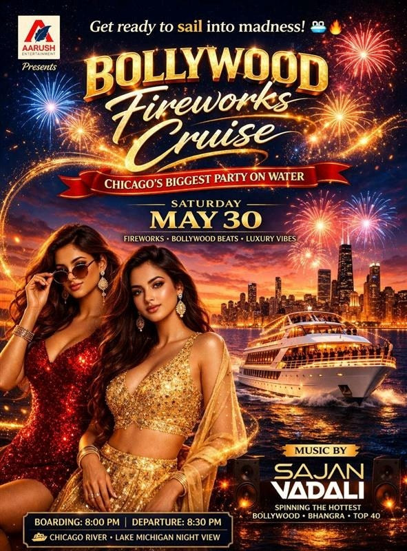 Chicago's Ultimate Bollywood Boat Party-2026 Kickoff