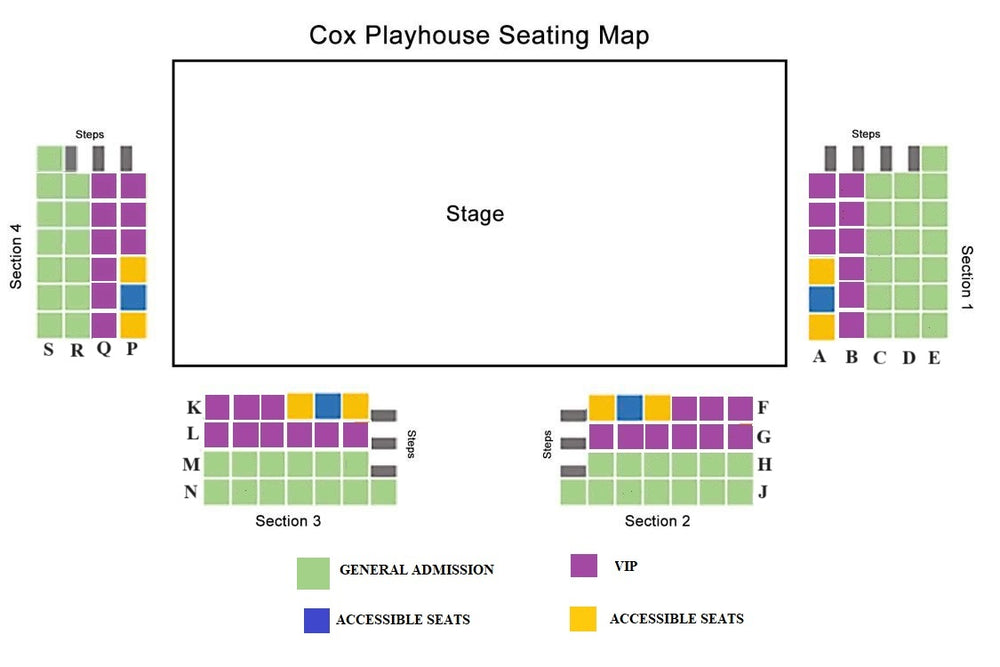 Chillax Cox Playhouse Seating Map