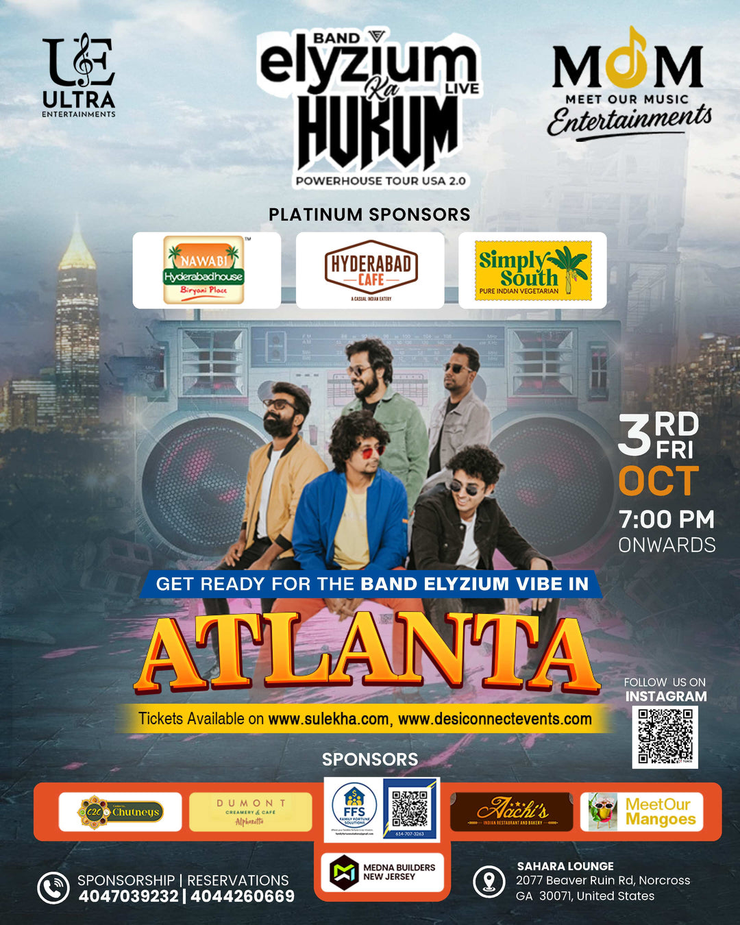 Band Elyzium Concert Tickets - Live in Atlanta Oct 3rd