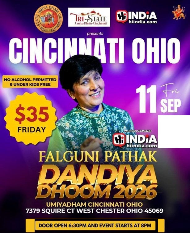Falguni Pathak Dandiya Dhoom 2026 in Ohio