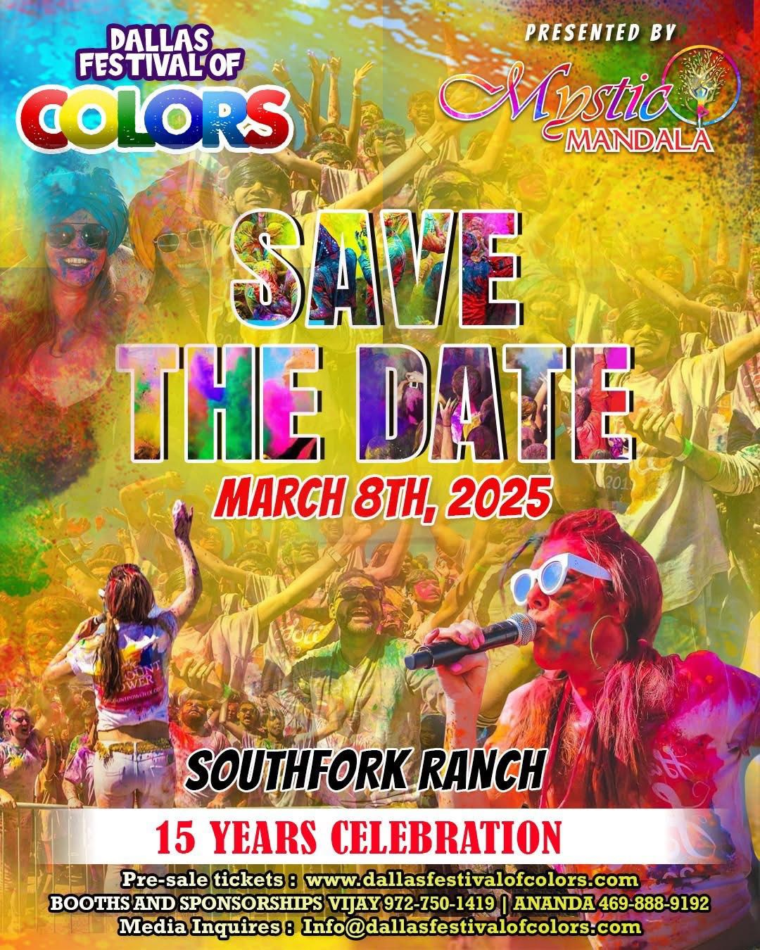 Dallas Festival of Colors Holi Mela 15 Year Celebration