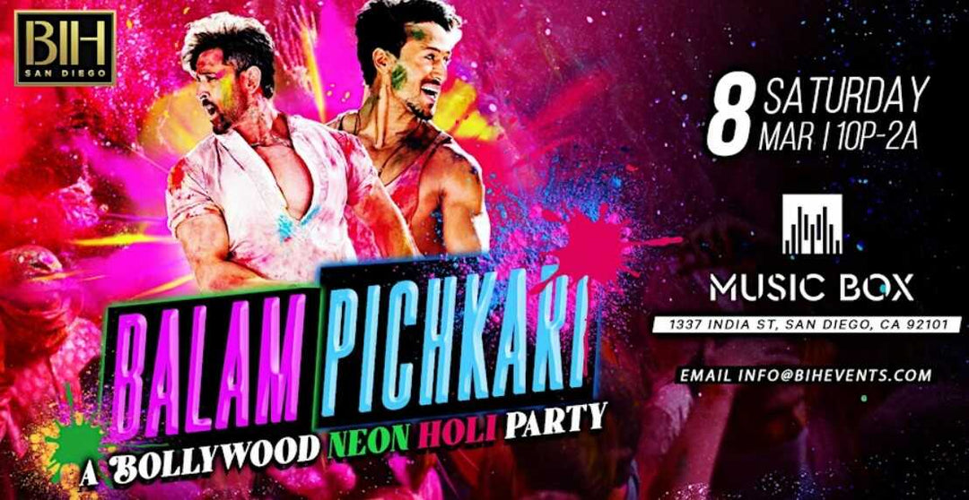 Balam Pichkari Bollywood Neon Holi Party