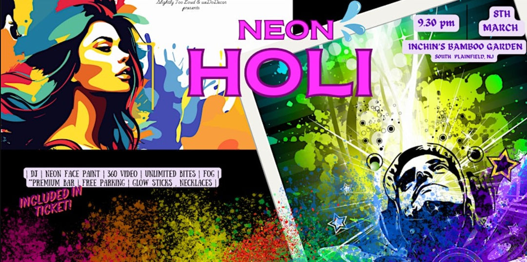 Bollywood Neon Holi Celebration in New Jersey