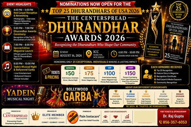 THE Centerspread DHURANDHAR 2026 AWARD & BOLLYWOOD GARBA NIGHT