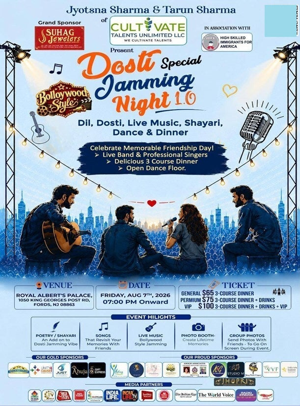 Bollywood Style Dosti Special Jamming Night with Dinner