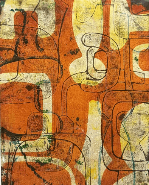 Monoprint Magic  Gel Plate Printing Class with JJ Singh - 5 Sessions ( Feb 2,9,16,23 and March 2) - on Monday