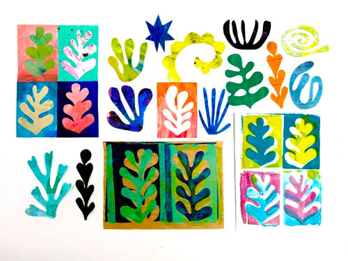 Gel Plate Printing and Collage Workshop: inspired by the art of Henri Matisse with Jennifer Penick (Oct 12) - on Monday