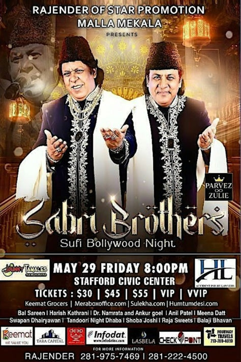 Sabri Brothers  Sufi Bollywood Night