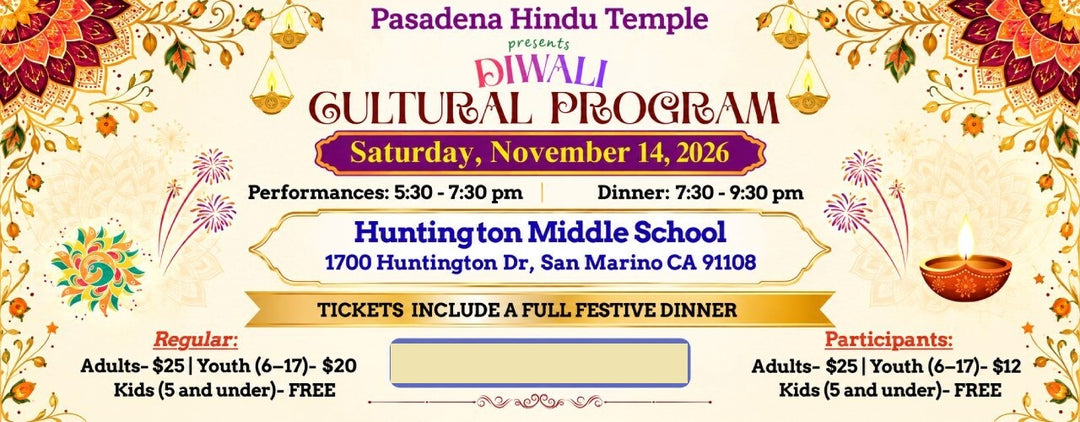 Diwali Cultural Program 2026 in Los Angeles