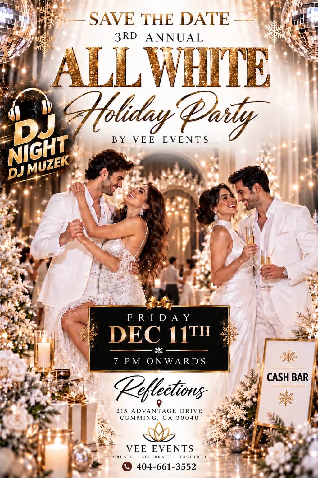3rd Annual All White Holiday Party by Vee Events